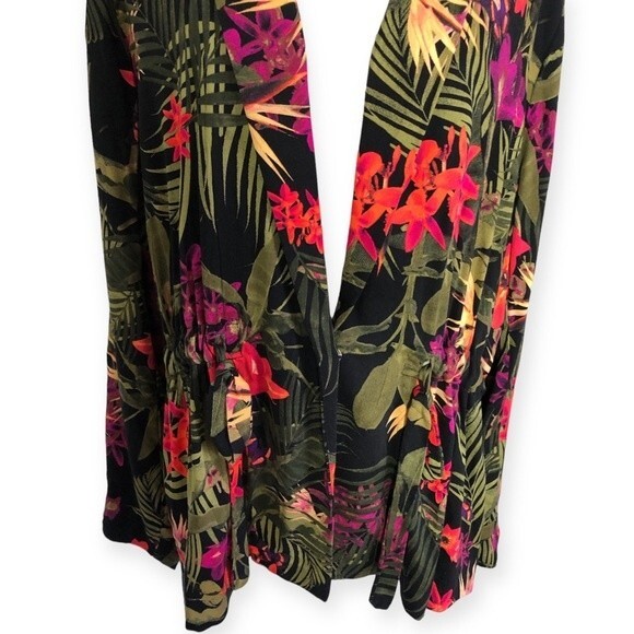 Worthington Isla Floral Snap Closer Long Sleeve Belted Blazer Jacket XXL - Picture 3 of 8